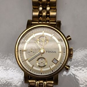 Fossil Gold Chronograph Watch
